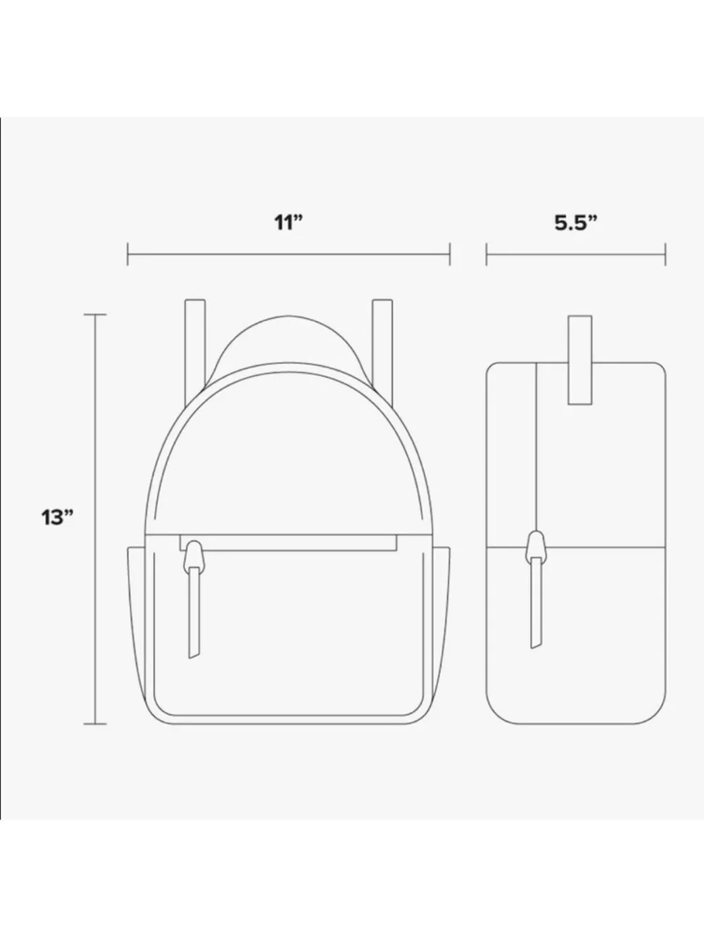 Calpak Black Mini Backpack with Whipstitch Detail and Gold Zip